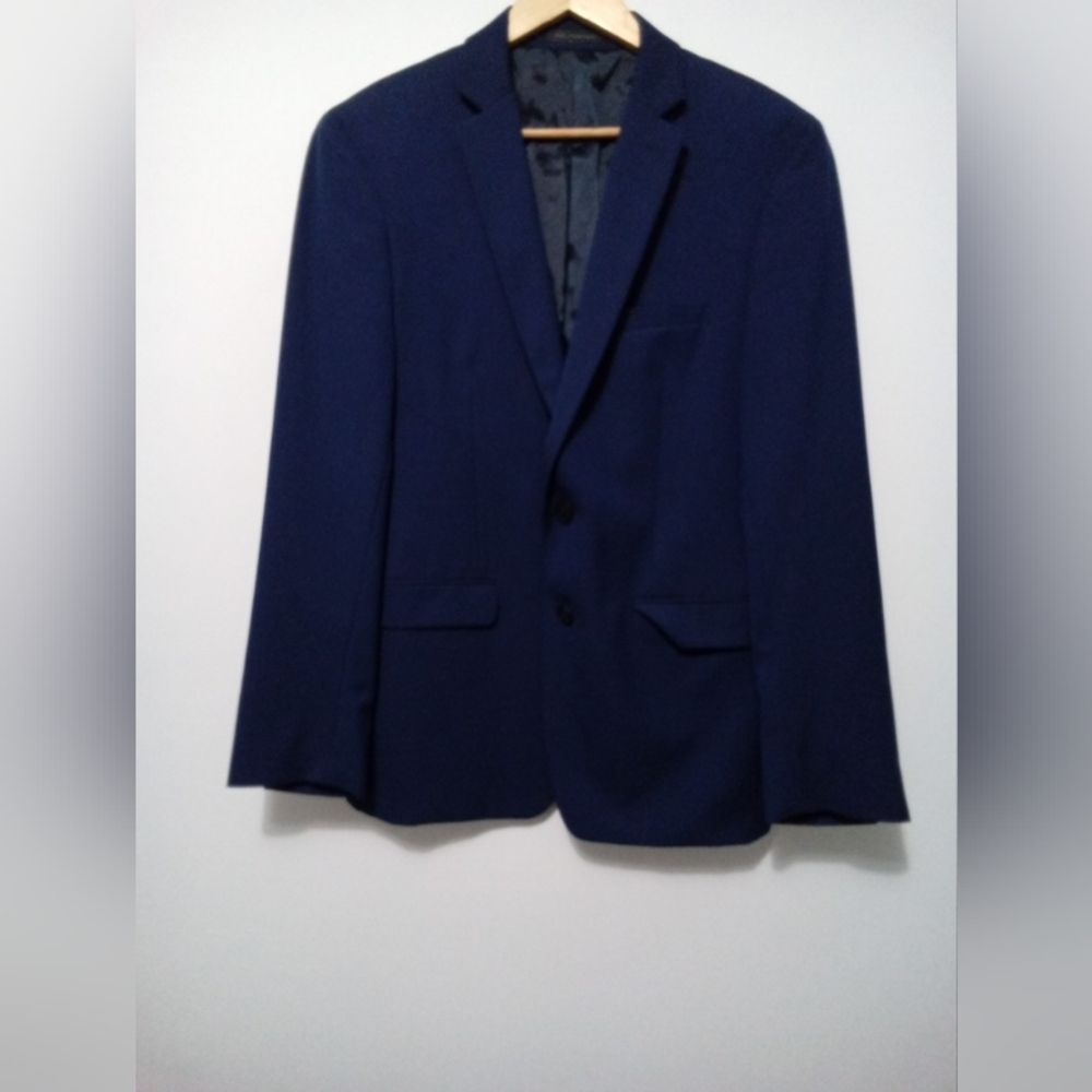 Van Heusen Men's Dark Navy Blue Two-Button Blazer Sport Coat Size 42R